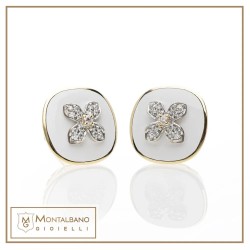 Allegra smalto con fiore 18kt